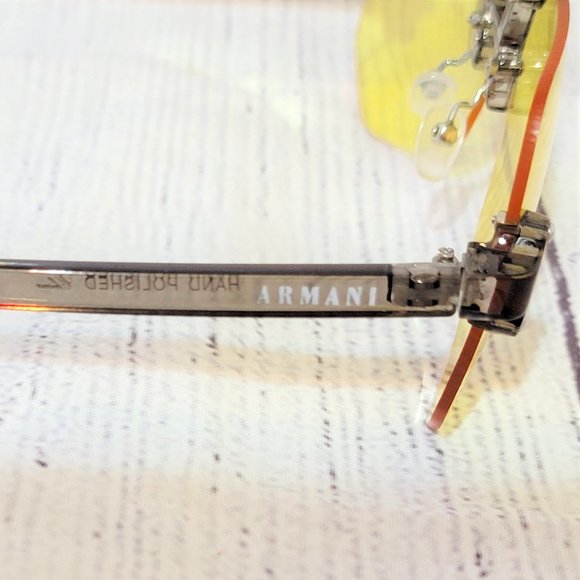 Armani RP7128MX 60/15-135 Chrome/Yellow Lenses Sunglasses - Picture 4 of 6